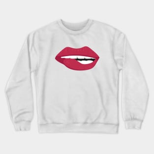 RED LIPS FACE MASK Crewneck Sweatshirt